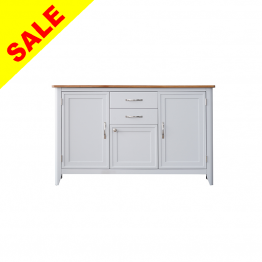 Grey Painted Large Storage Sideboard with Oak
